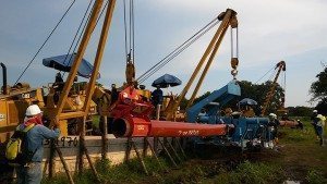 PL2250 to set the Surelock pipe system in Columbia